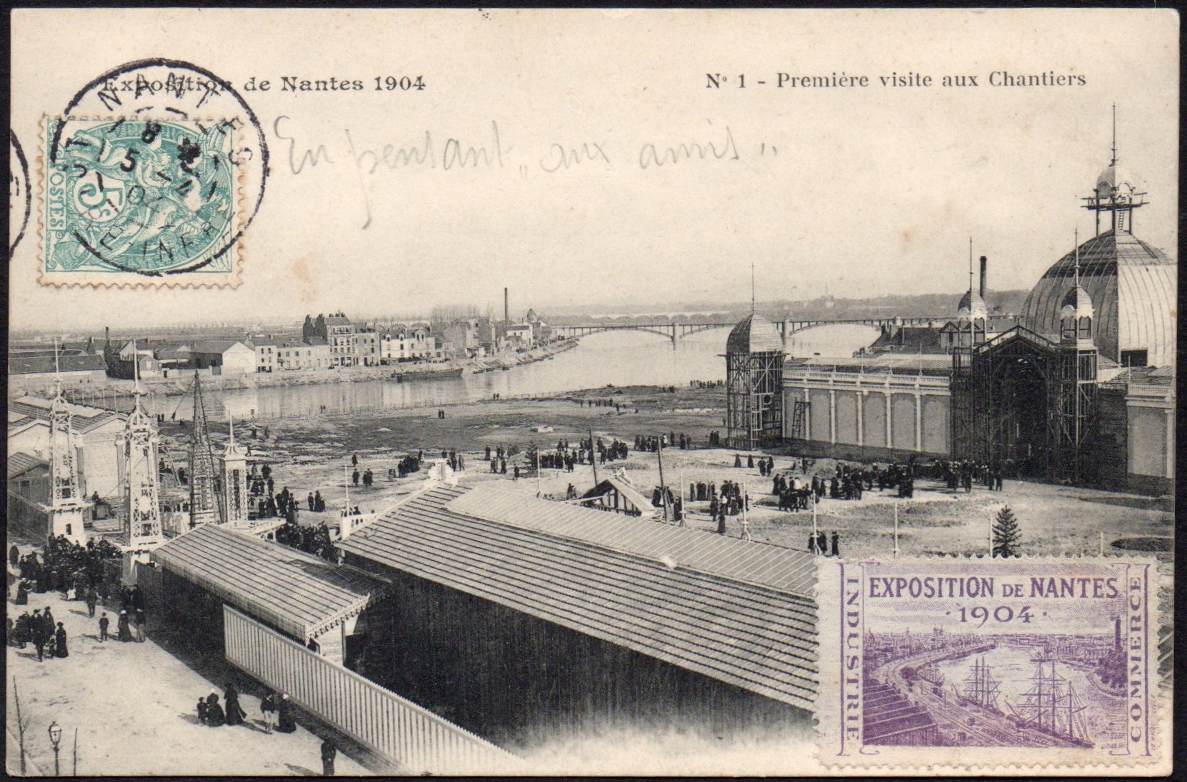 France Vignettes Cinderella Reklamemarken : Nantes : Exposition 1904 : Le Port